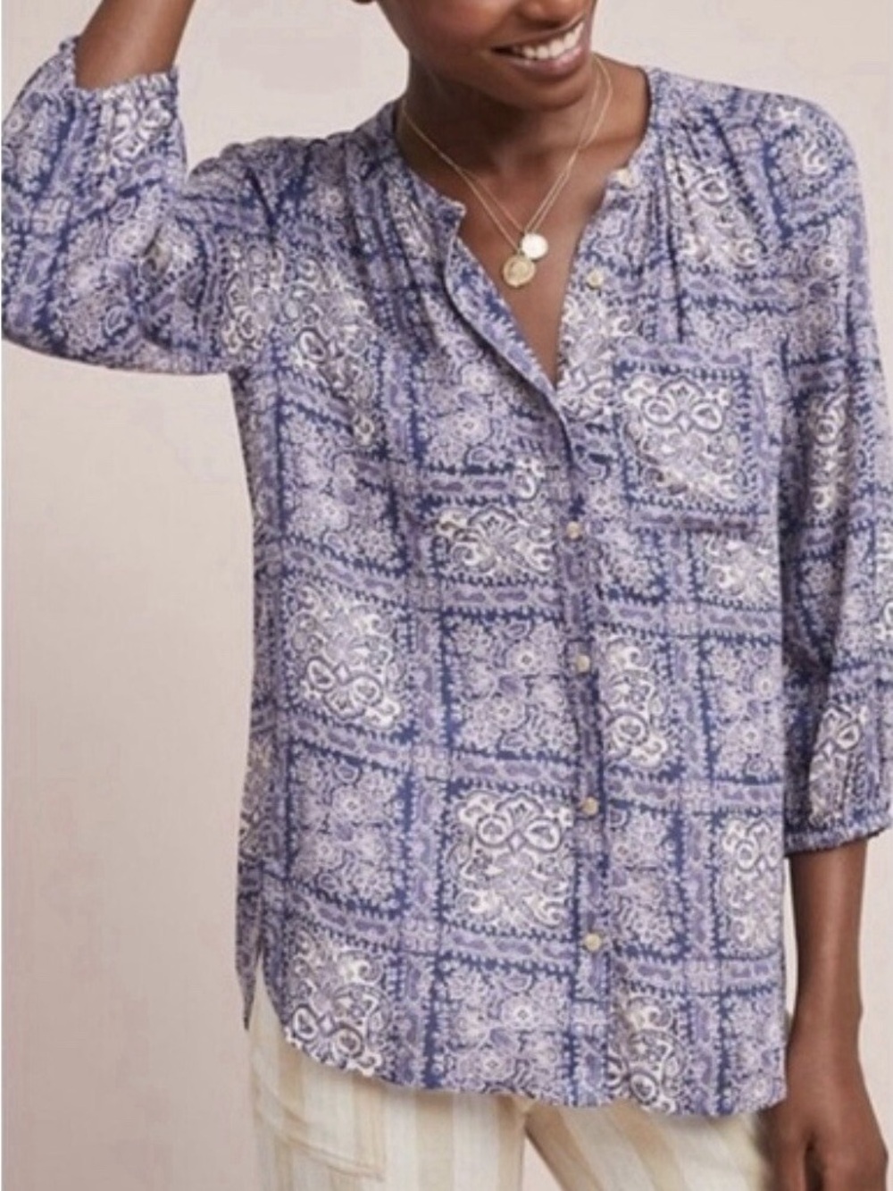 Anthropologie Akemi+Kin Button Down Blouse Women’s XS